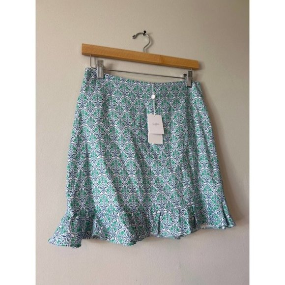 Cami NYC Bia Floral Mini Skirt Women's Turquoise Wallpaper Size: 4 NWT - Picture 4 of 10